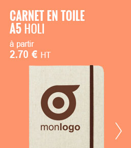 CARNET PUBLICITAIRE EN TOILE A5 'HOLI' - ObjetRAMA
