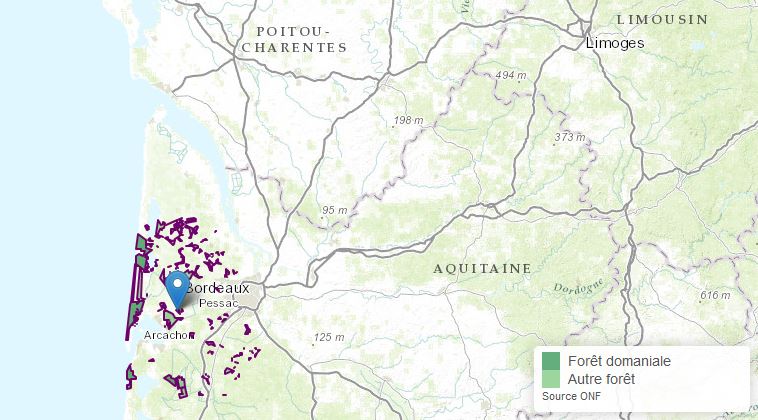 carte foret de lanton