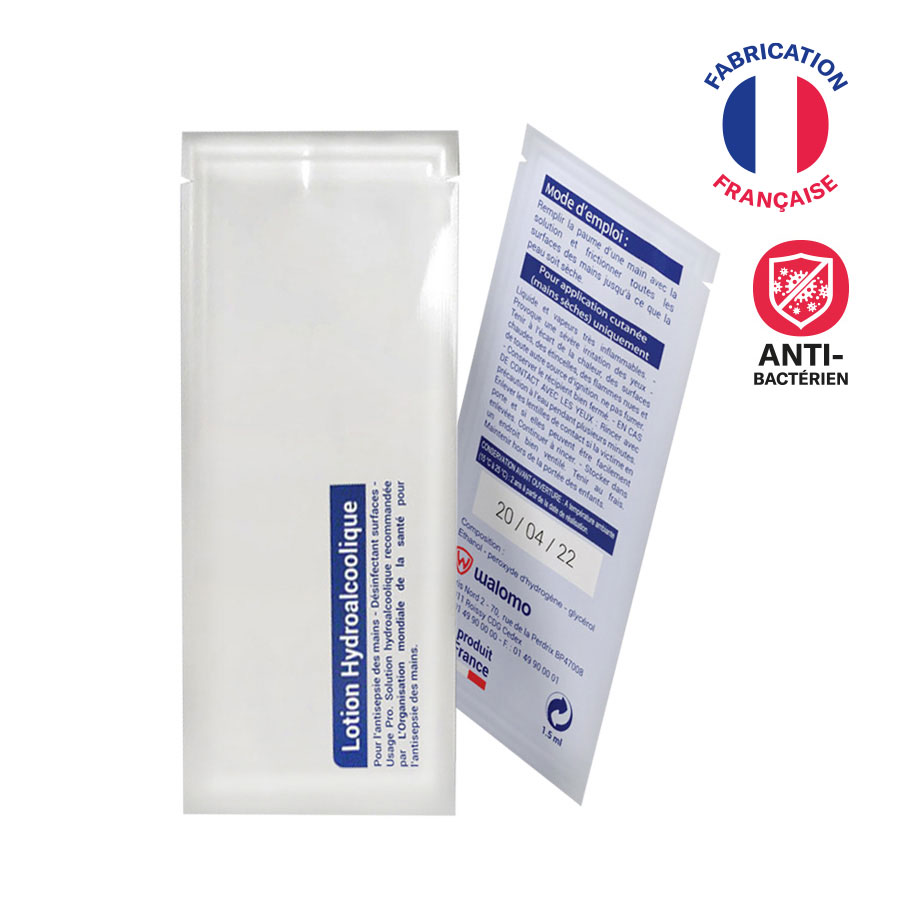 MONODOSE DE LOTION HYDROALCOOLIQUE 'ALKO 1,5ML'