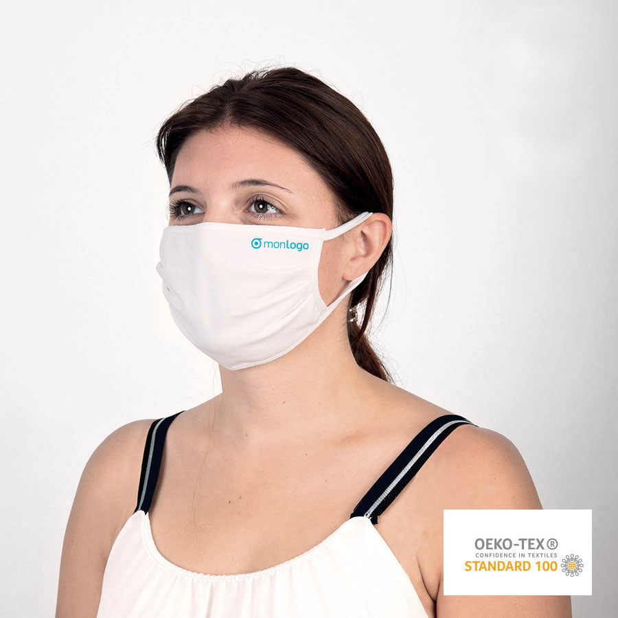 MASQUE UNS1 PUBLICITAIRE - MASQUE GRAND PUBLIC FILTRATION SUPÉRIEURE À 90% - 120 LAVAGES 'NASIK'