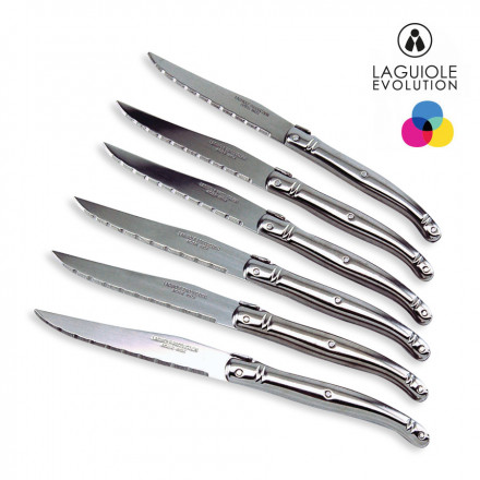 COFFRET PUBLICITAIRE DE 6 COUTEAUX EN MÉTAL LAGUIOLE® 'TARTAS'