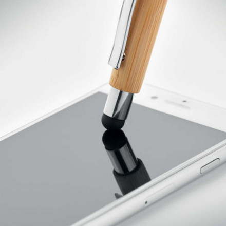 STYLO PUBLICITAIRE AVEC STYLET BAMBOU 'NITIDA'