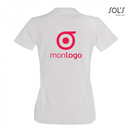 TEE SHIRT FEMME PUBLICITAIRE 'IMPERIAL FIT' 190 GR/M² BLANC