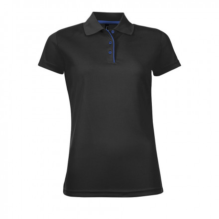 POLO RESPIRANT FEMME 'PERFORMER' 180 GR/M² - noir