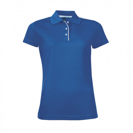 POLO RESPIRANT FEMME 'PERFORMER' 180 GR/M² - bleu royal
