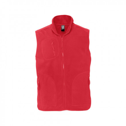 BODYWARMER PUBLICITAIRE POLAIRE MIXTE 'NORWAY' 320 GR/M² - rouge