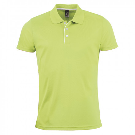 POLO RESPIRANT HOMME 'PERFORMER' 180 GR/M² - vert pomme