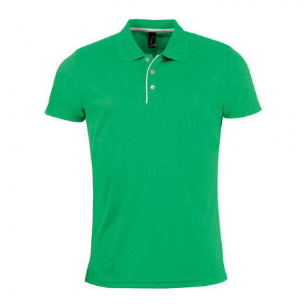 POLO RESPIRANT HOMME 'PERFORMER' 180 GR/M² - vert prairie
