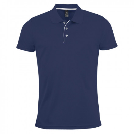 POLO RESPIRANT HOMME 'PERFORMER' 180 GR/M² - marine