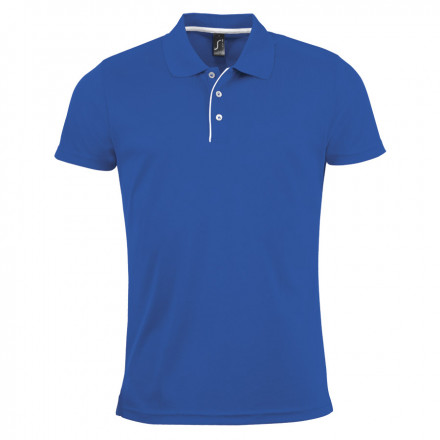 POLO RESPIRANT HOMME 'PERFORMER' 180 GR/M² - bleu royal