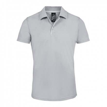 POLO RESPIRANT HOMME 'PERFORMER' 180 GR/M² - gris pur