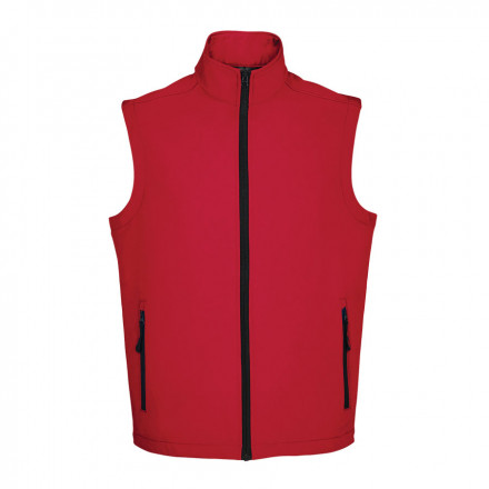 BODYWARMER SOFTSHELL HOMME PROMOTIONNEL 'RACE BW' - rouge