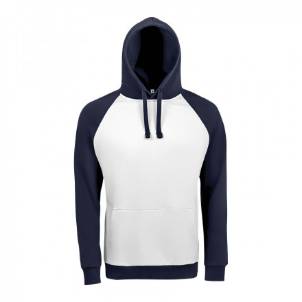 SWEAT-SHIRT MIXTE BICOLORE A PERSONNALISER 'SEATTLE' - blanc/marine