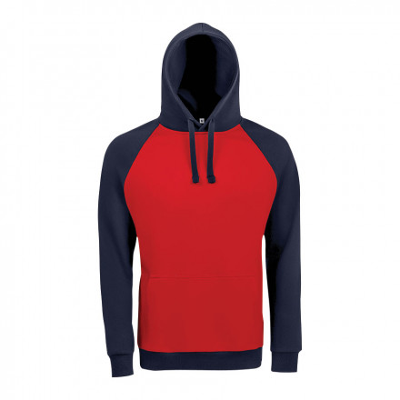 SWEAT-SHIRT MIXTE BICOLORE A PERSONNALISER 'SEATTLE' - french marine/rouge