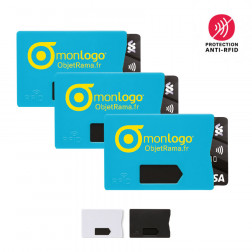 LOT DE 100 PORTE-CARTES PERSONNALISÉS ANTI-RFID 'ENSURE' - EXPEDITION EXPRESS 72H