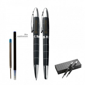 PARURE STYLO A BILLE ET ROLLER 'JAKARTA'